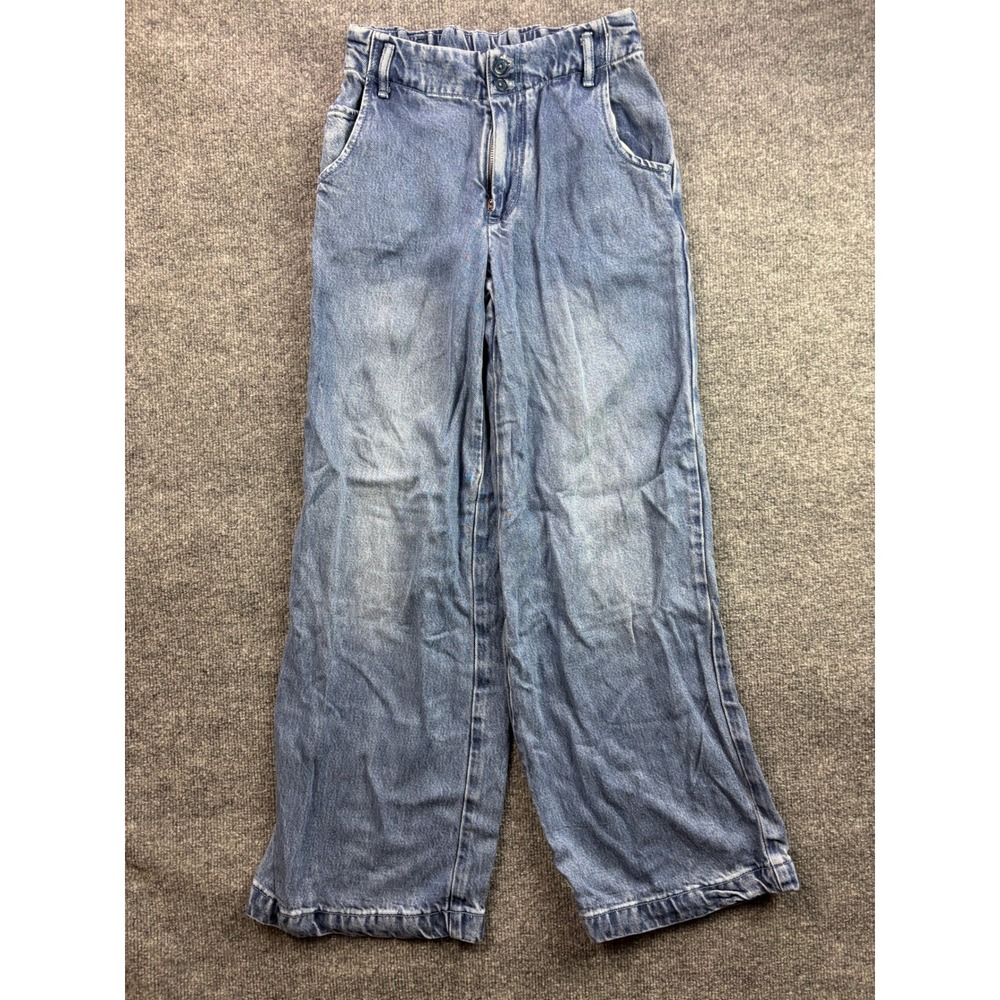Young Fabulous & Broke Wide Leg Pants Womens XS Blue Lyocell Modal Denim Look